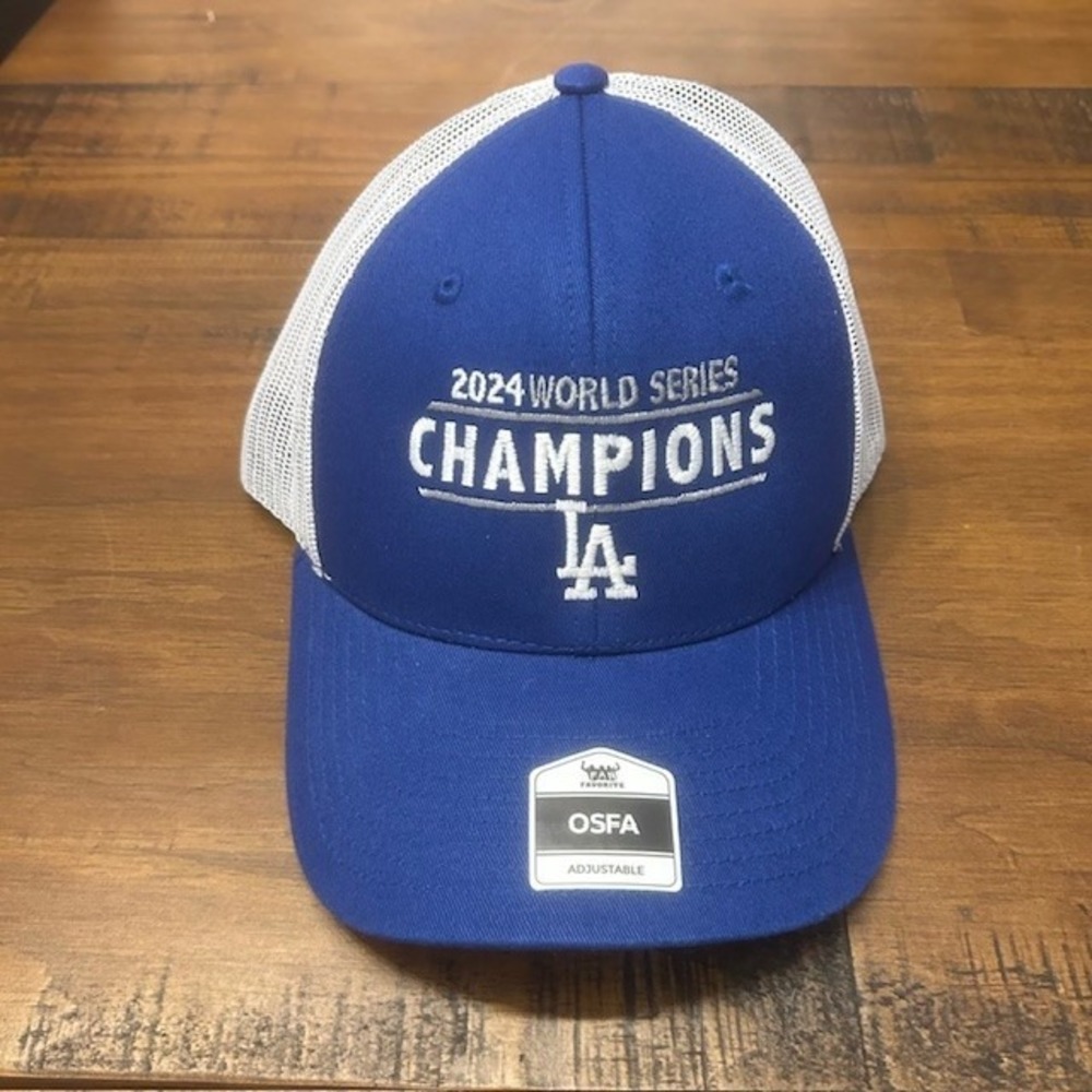 2024 LA Dodgers World Series Champions Cap Trucker Hat One Size Snapback MLB NEW